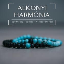 MyVanilla Ásvány Twilight' Alkonyi Harmónia karkötők - Kék Howlit, Onix