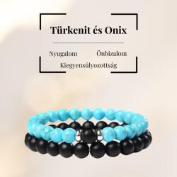 MyVanilla Ásvány Türkenit és Onix Páros Karkötő
