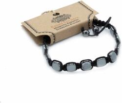 MyVanilla Ásvány Mágneses Hematit Shamballa Karkötő - Kerekített Sarkok