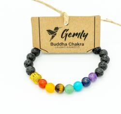 MyVanilla Ásvány Lávakő Karkötő- Buddha Chakra - myvanilla - 2 390 Ft