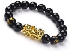MyVanilla PI XIU Amulettes Fekete Onix karkötő 6 világ részben mantra karkötő