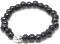 MyVanilla Ásvány Sötét Fa Gyöngy Buddha Karkötő