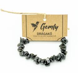 MyVanilla Ásvány Harmónia" Drágakő Karkötő- Fekete Achát