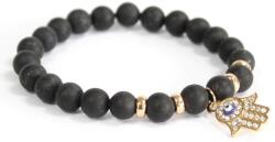 MyVanilla Hamsa / Fekete Achát - Drágakő Karkötő