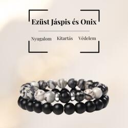 MyVanilla Ásvány Ezüst Jáspis és Onix Páros Karkötő