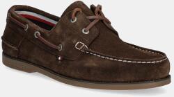 Tommy Hilfiger velúr mokaszin TH BOAT SHOE CORE SUEDE barna, férfi, FM0FM05387 - barna Férfi 45
