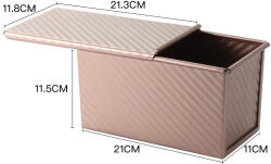 Flippy Cutie pentru Paine Toast, Flippy, Rose Gold, 450g, cu Capac (teo-132139)