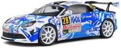 Solido Alpine A110 Rallye Du Var #28 P. Delecour/S. De Castelli Rall fehér/kék 2021 modell autó 1: 18 (S1801624)