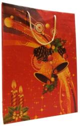  Dísztasak 54 x 39 cm "Karácsony, harang, piros-sárga (LAM488603-harang)