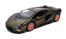 Kinsmart Lamborghini Sián FKP 37 olívazöld hátrahúzós autó 1: 40 (KT5452D-12/KT5431)