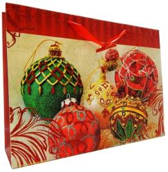  Dísztasak 44 x 32, 5 cm "Karácsony, díszgömbök, piros (LAM488593-red)
