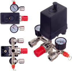 TC Technic Presostat cu Regulator de Presiune și 2 Manometre 400V 1/2" Tehnic PL-400 (TF2-29911)