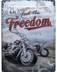 Nostalgic Art Route US 66 dombornyomott fémplakát 30 x 40 cm "Feel the Freedom