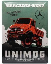 Nostalgic Art Mercedes-Benz dombornyomott fémplakátg"Unimog" 30 x 40 cm (NOSFEMPLAKAT30x40-MerciUnimog)