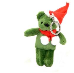 Skoda Eddy mikulás sapkában és sálban plüss kulcstartó zöld 2014