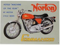  Norton Commando "Machine of the year" dombornyomott fémplakát 40, 8 x 30 cm "TACT4 (T4Nortoncommando)