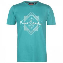 Pierre Cardin férfi póló, PARIS 1950, türkiz-fehér