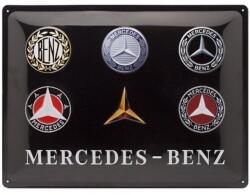 Nostalgic Art Mercedes-Benz dombornyomott fémplakát 30 x 40 cm "Emblémák (NOSFEMPLAKAT30x40-Merci-Emblemak)