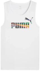 PUMA LOVE UNITED Tank férfi ujjatlan póló, fehér-színes logó, S25 (68560202)