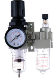 TC Technic Unitate de Preparare Aer - Filtru, Separator de Apă, Regulator de Presiune și Uleiator 1/4" Technic AC2010-02 - 20 Microni (TF2-30204)