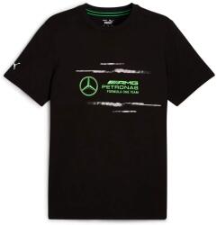 PUMA Mercedes AMG Petronas Race Logo férfi póló, fekete-fehér-zöld, S24 (62734301)