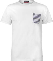Pierre Cardin férfi póló, csíkos zsebes, fehér-kék