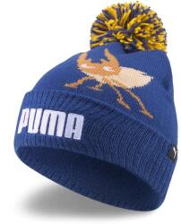 PUMA ifjúsági 7-14 év small world bojtos téli kötött sapka, kék-sárga, 2022 (02407301)