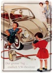 Nostalgic Art Volkswagen Beetle fémképeslap borítékkal "Der grosse Tag (NOSFEMPLAKAT14X10-VW-Beetle-DerGtag)