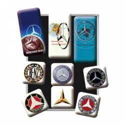 Nostalgic Art Mercedes-Benz mágnes-szett "Logo Evolution" 9 x 7 cm