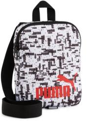 PUMA Phase AOP portable uniszex kicsi oldaltáska, fehér-fekete-piros, S24 (09095812)