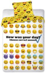FARO Tekstylia Emojis 'How was your day? ' ágyneműhuzat szett 140 x 200 + 70 x 90 cm (Emotki018)