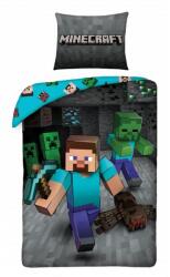 HALANTEX MINECRAFT 'Run away from the Creepers' ágyneműhuzat szett 140 x 200 + 70 x 90 cm (MNC207/140cm)