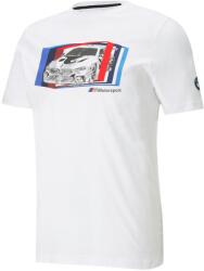 PUMA BMW M Motorsport Car Graphic férfi póló, fehér-kék-piros (59952702-M)