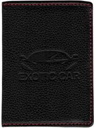 RH Portugal Exotic Car black&red bőr jogosítvány és forgalmi en. tartó