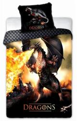 FARO Tekstylia Dragons sárkányos 'dark world' ágyneműhuzat szett 140 x 200 + 70 x 90 cm