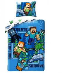 HALANTEX MINECRAFT - Atlantis, create explore survive ágyneműhuzat szett 140 x 200 + 70 x 90 cm (MNC248)
