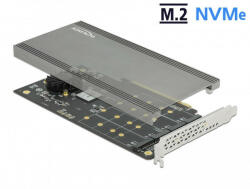 Delock PCI Express x16 kártya - 4 x belső NVMe M. 2 M-kulcsok (DL-89044)