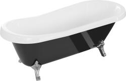 Mexen Retro 170x75 cm fekete/fehér/króm (53251707575-00)