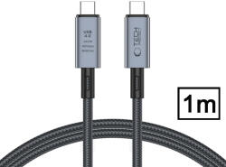 Tech-Protect Ultraboost 240W PD USB/8K/40 Gbps/Type-C - Type-C adat- és töltőkábel 1m - szürke - bluedigital