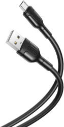 XO Micro USB gyorstöltő adatkábel, 2.1A, 1M, fekete, XO-NB212 - bluedigital