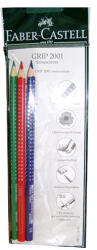 Pátria Papír Színes Ceruza Faber-Castell Grip 2001 3 db-os Klt. (piros-kék-zöld)
