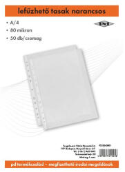 Pátria Papír Lefűzhető Tasak Pd A/4 80 Mic. Narancsos 50 Db/Csomag