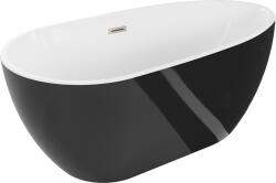 Mexen Eos 170x75 cm negru/alb/periat nichel (52471707575-97)