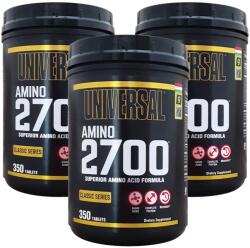 Universal Nutrition Amino 2700 - Magas Dózisú L- Amino és Peptidkötésű Amino Formula - 3x350 Tabletta
