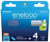 Panasonic eneloop BK-3MCDEC4BE AA/ceruza 2000mAh Ni-MH akkumulátor, 4db + akkubox (BK-3MCDEC4BE)