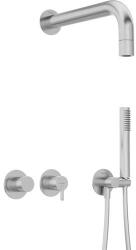 Deante Concealed shower set with hand shower - with horizontal mixer (NQS_F0XK)