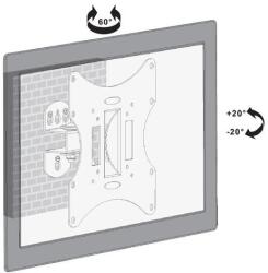 Maclean MC-501A Universal Wall TV Bracket 23-42" uo to 30kg vesa 200x200 Black (MC-501B)