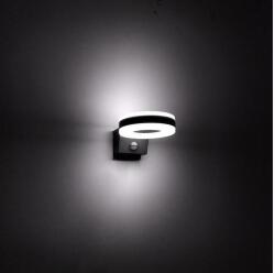 Maclean LED lamp, wall-mounted, with PIR sensor, PC+ALU, 20W, 1700lm, IP65, Neutral White 4000K, gray, MCE365 (CEN-70124)