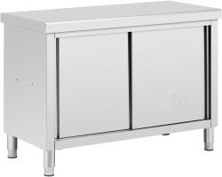 Royal Catering Rozsdamentes acél munkapult átadónyílással - ECO - 120 x 60 cm - 500 kg - Royal Catering (RCSSCB-120X60-H)
