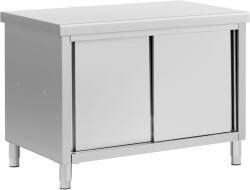 Royal Catering Rozsdamentes acél munkapult átadónyílással - ECO - 120 x 70 cm - 500 kg - Royal Catering (RCSSCB-120X70-H)